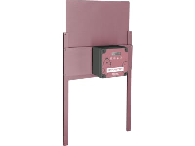 KERBL Hühnerklappe "Easy Protect" 28,5 x 25 cm Komplettset inkl. Steuerung und Führungsschienen für Geflügelställe, rosé, 70590-ROSE