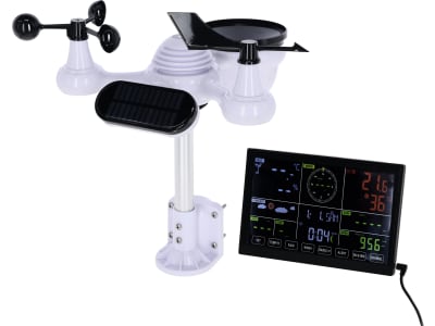 KERBL Wetterstation digital, WiFi, App-Anbindung, für Temperatur, Luftfeuchtigkeit, Regen, Windgeschwindigkeit/-richtung, UV-Index, Luftdruck, Taupunkt, 291394