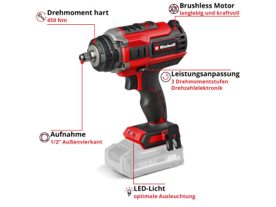 EINHELL Professional Akku-Schlagschrauber IMPAXXO 18/450  