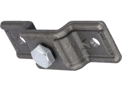 Rungenhalter, L x B 35 x 10 mm, Abstand Bohrungen 80 mm, für Flacheisen 35 x 10 mm