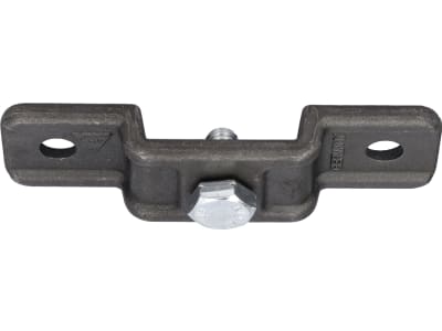 Rungenhalter, L x B 40 x 10 mm, Abstand Bohrungen 90 mm, für Flacheisen 40 x 10 mm
