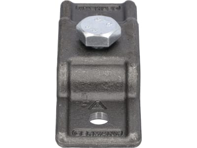 Rungenhalter, L x B 35 x 10 mm, Abstand Bohrungen 80 mm, für Flacheisen 35 x 10 mm
