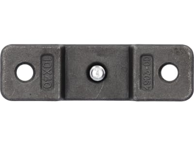 Rungenhalter, L x B 40 x 10 mm, Abstand Bohrungen 90 mm, für Flacheisen 40 x 10 mm