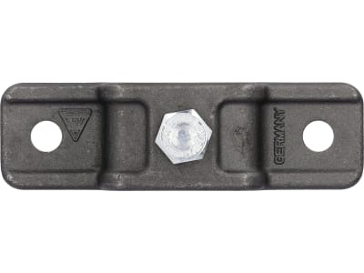 Rungenhalter, L x B 40 x 10 mm, Abstand Bohrungen 90 mm, für Flacheisen 40 x 10 mm