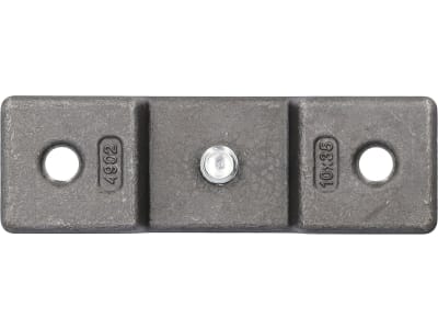 Rungenhalter, L x B 35 x 10 mm, Abstand Bohrungen 80 mm, für Flacheisen 35 x 10 mm
