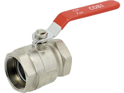 Hücobi Kugelhahn "Cobi" 2" IG Messing matt verchromt, 3030 050000
