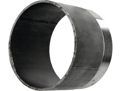 Hücobi Rohrnippel, 5" AG x 100 mm, schwarz, zum Anschweißen, für Gülleschieber, 8020 125000