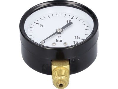 Hücobi Manometer, Anschluss 1/4" unten, 0 bis 16 bar, 8125 006016