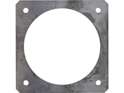 Hücobi 4-Eck-Flansch, schwarz, 230 x 230 mm, 8", für Gülleflanschschieber, 8021 200180