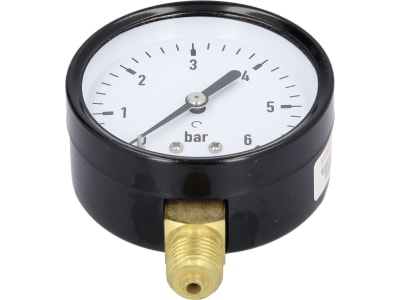 Hücobi Manometer, Anschluss 1/4" unten, 0 bis 6 bar, 8125 006006