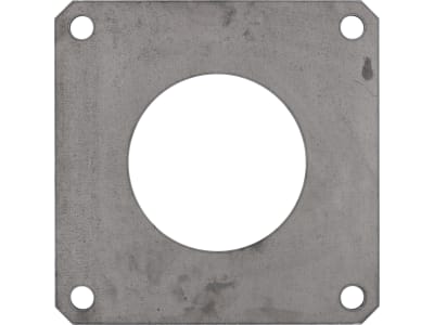 Hücobi 4-Eck-Flansch, schwarz, 180 x 180 mm, 4", für Gülleflanschschieber, 8021 100150
