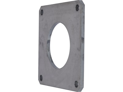 Hücobi 4-Eck-Flansch, schwarz, 180 x 180 mm, 4", für Gülleflanschschieber, 8021 100150