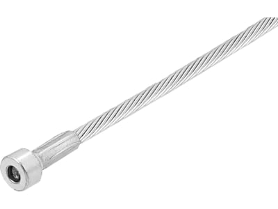 Bowdenzug 2.000 mm, angepresster Nippel Ø 6,5 x 9,3 mm, Endstück Ø 6 x 3,5 mm Bowdenzug 2.000 mm, angepresster Nippel Ø 6,5 x 9,3 mm, Endstück Ø 6 x 3,5 mm