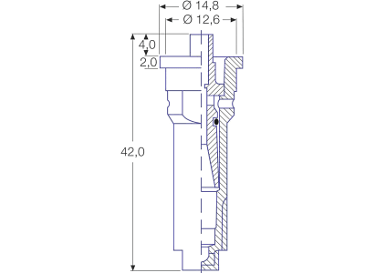 Lechler Air-Injektor Schrägstrahldüse "IS", 80° asymmetrisch (20°/60°), POM