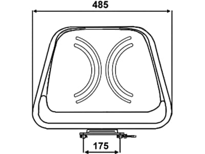 Staplersitz "VS 4" gerade, ungefedert, ohne Sitzkontaktschalter, PVC-Kunstleder, schwarz Staplersitz "VS 4" gerade, ungefedert, ohne Sitzkontaktschalter, PVC-Kunstleder, schwarz