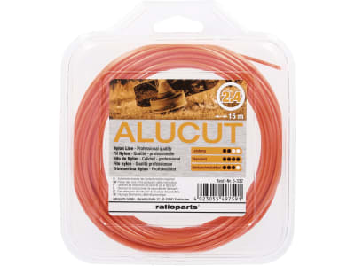 Mähfaden "Alucut" 2,4 mm/15 m rund, orange, SB-Karte