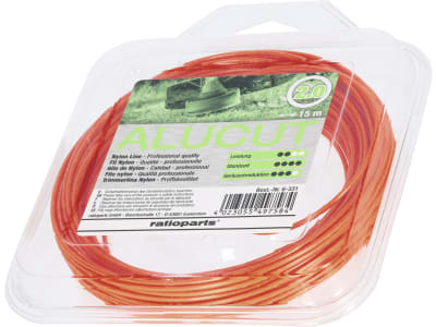 Mähfaden "Alucut" 2,0 mm/15 m rund, orange, SB-Karte