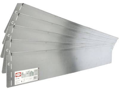 bellissa VK-Set Rasenkante Metall (verzinkt) silver 118 x 12,45 cm bestehend aus 5 - 20 Stck. a. 118 cm, Nutzlänge 5,75 - 23 m