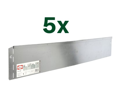 bellissa 5er VK-Set Rasenkante Metall (verzinkt) silver 118 x 12,45 cm bestehend aus 5 Stck. a. 118 cm, Nutzlänge 5,75 m
