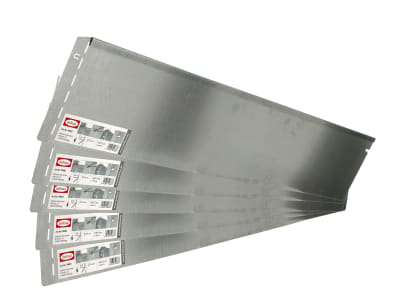 bellissa VK-Set Rasenkante Metall (verzinkt) silver 118 x 19,5 cm bestehend aus 5 - 20 Stck. a. 118 cm, Nutzlänge 5,75 - 23 m