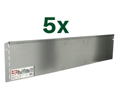 bellissa 5er VK-Set Rasenkante Metall (verzinkt) silver 118 x 19,5 cm bestehend aus 5 Stck. a. 118 cm, Nutzlänge 5,75 m