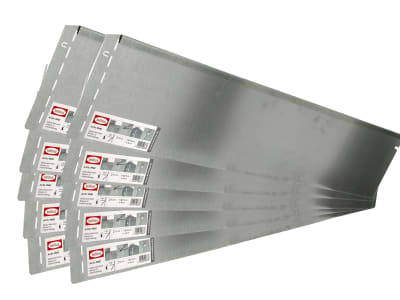 bellissa 10er VK-Set Rasenkante Metall (verzinkt) silver 118 x 19,5 cm bestehend aus 10 Stck. a. 118 cm,  Nutzlänge 11,50 m