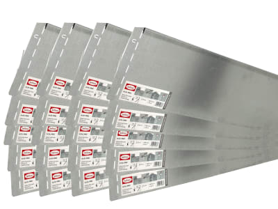 bellissa 18er VK-Set Rasenkante Metall silver 118 x 19,5 cm bestehend aus 18 Stck. a. 118 cm Nutzlänge 23 m