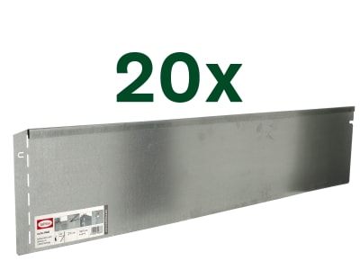 bellissa 18er VK-Set Rasenkante Metall silver 118 x 19,5 cm bestehend aus 18 Stck. a. 118 cm Nutzlänge 23 m