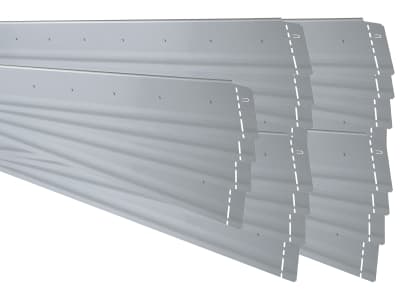 bellissa 20er VK-Set Beeteinfassung Pro13 Metall (verzinkt)  100 x 13 cm bestehend aus 20 Stck. a. 100 cm, Nutzlänge 20 m