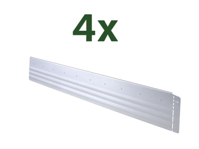 bellissa 4er VK-Set Beeteinfassung Pro20 Metall (verzinkt)  100 x 20 cm bestehend aus 4 Stck. a. 100 cm, Nutzlänge 4 m