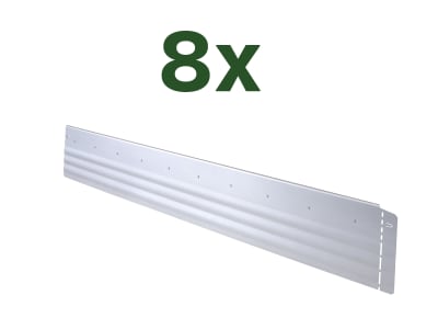 bellissa 8er VK-Set Beeteinfassung Pro20 Metall (verzinkt)  100 x 20 cm bestehend aus 8 Stck. a. 100 cm, Nutzlänge 8 m