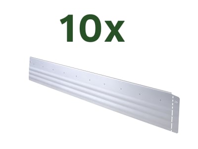bellissa 10er VK-Set Beeteinfassung Pro20 Metall (verzinkt)  100 x 20 cm bestehend aus 10 Stck. a. 100 cm, Nutzlänge 10 m