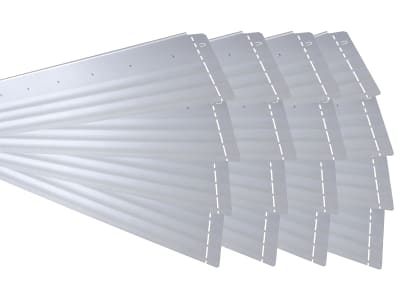 bellissa 16er VK-Set Beeteinfassung Pro20 Metall (verzinkt)  100 x 20 cm bestehend aus 16 Stck. a. 100 cm, Nutzlänge 16 m