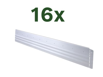 bellissa 16er VK-Set Beeteinfassung Pro20 Metall (verzinkt)  100 x 20 cm bestehend aus 16 Stck. a. 100 cm, Nutzlänge 16 m