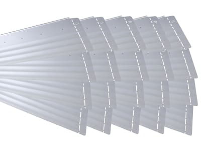 bellissa 20er VK-Set Beeteinfassung Pro20 Metall (verzinkt)  100 x 20 cm bestehend aus 20 Stck. a. 100 cm, Nutzlänge 20 m