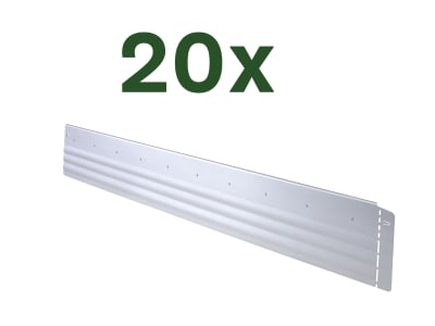 bellissa 20er VK-Set Beeteinfassung Pro20 Metall (verzinkt)  100 x 20 cm bestehend aus 20 Stck. a. 100 cm, Nutzlänge 20 m