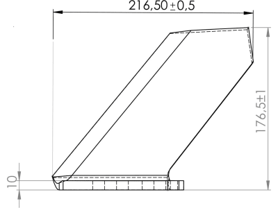 Scharflügel 216,5 x 176 x 10 mm für Grubber Horsch TerraGrip, Terrano, Tiger Scharflügel 216,5 x 176 x 10 mm für Grubber Horsch TerraGrip, Terrano, Tiger