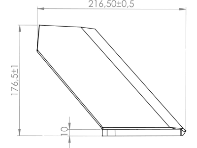 Scharflügel 216,5 x 176 x 10 mm für Grubber Horsch TerraGrip, Terrano, Tiger Scharflügel 216,5 x 176 x 10 mm für Grubber Horsch TerraGrip, Terrano, Tiger