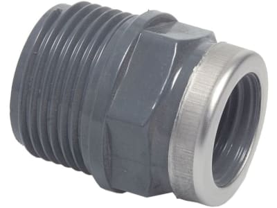 Reduzierstück PVC mit Edelstahl-Verstärkungsring Reduzierstück PVC mit Edelstahl-Verstärkungsring