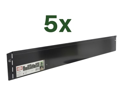 bellissa 5er VK-Set Rasenkante Metall Metallblech; verzinkt; pulverbeschichtet anthrazit 118 x 12,5 cm bestehend aus 5 Stck. a. 118 cm, Nutzlänge 5,75 m