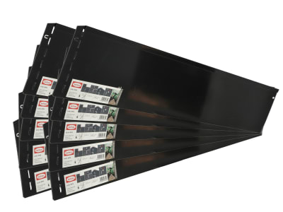 bellissa 10er VK-Set Rasenkante Metall Metallblech; verzinkt; pulverbeschichtet anthrazit 118 x 19,5 cm bestehend aus 10 Stck. a. 118 cm,  Nutzlänge 11,50 m