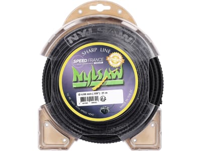 Mähfaden "Nylsaw" 4,0 mm/21 m, 4-Kant, gezahnt, schwarz, im Donut