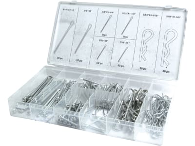 Eisensplinte- und Federstecker-Sortimente zöllig, 260 St.