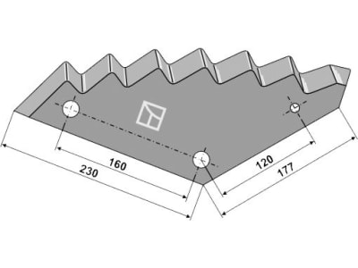 Industriehof® Messer 177 x 230 x 8 mm Bohrung 8 mm; 17 mm, für Futtermischwagen Trioliet, 70-251 Industriehof® Messer 177 x 230 x 8 mm Bohrung 8 mm; 17 mm, für Futtermischwagen Trioliet, 70-251