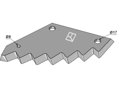 Industriehof® Messer 177 x 230 x 8 mm Bohrung 8 mm; 17 mm, für Futtermischwagen Trioliet, 70-251 Industriehof® Messer 177 x 230 x 8 mm Bohrung 8 mm; 17 mm, für Futtermischwagen Trioliet, 70-251
