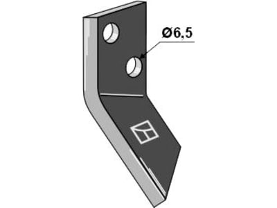 Industriehof® Fräsmesserklinge links 90 x 40 x 4 mm, gewinkelt, für Futtermischwagen Walker, 70-124