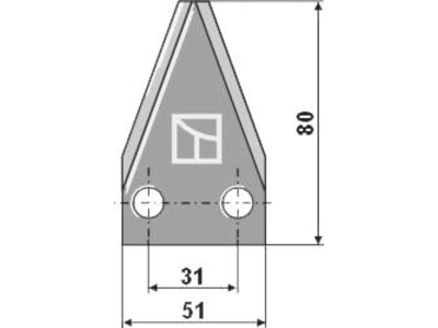 Industriehof® Fräsmesserklinge 80 x 51 x 3 mm gerade, für Futtermischwagen Frasto, Luclar, Mutti, Sgariboldi, Storti, Unimix, Walker, 70-119 Industriehof® Fräsmesserklinge 80 x 51 x 3 mm gerade, für Futtermischwagen Frasto, Luclar, Mutti, Sgariboldi, Storti, Unimix, Walker, 70-119