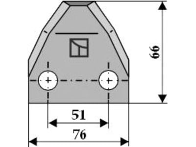 Industriehof® Fräsmesserklinge 66 x 76 x 3 mm gewinkelt, für Futtermischwagen Gilioli, Himel, Italmix, 70-112 Industriehof® Fräsmesserklinge 66 x 76 x 3 mm gewinkelt, für Futtermischwagen Gilioli, Himel, Italmix, 70-112