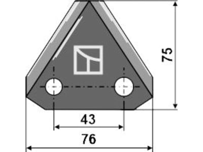 Industriehof® Fräsmesserklinge 75 x 76 x 3 mm gerade, für Futtermischwagen Rotomix, 70-427 Industriehof® Fräsmesserklinge 75 x 76 x 3 mm gerade, für Futtermischwagen Rotomix, 70-427