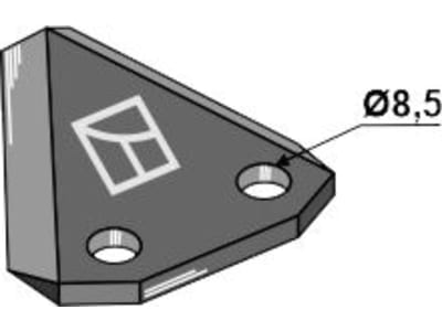 Industriehof® Fräsmesserklinge 75 x 76 x 3 mm gerade, für Futtermischwagen Rotomix, 70-427 Industriehof® Fräsmesserklinge 75 x 76 x 3 mm gerade, für Futtermischwagen Rotomix, 70-427